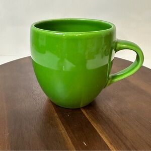 Starbucks 2005 Christmas Holiday Solid Green Coffee Mug Barista Collection Rare